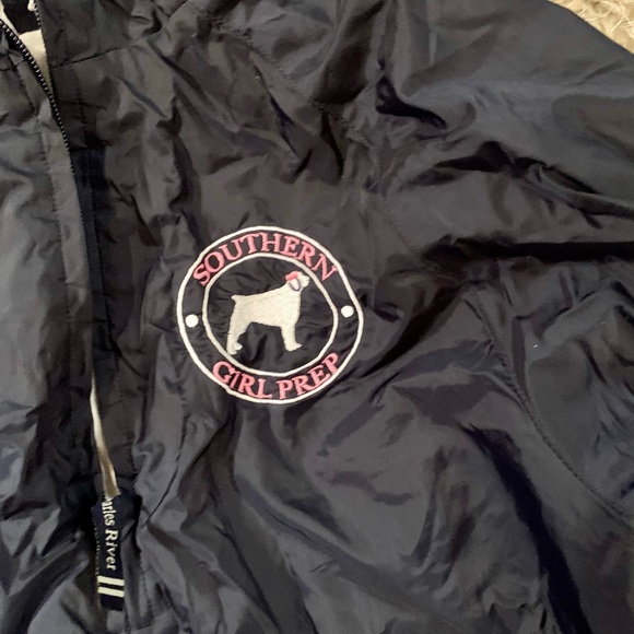 Southern Girl Prep Charles River Rain jacket navy - Picture 8 of 11